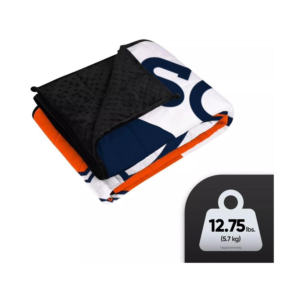 New! Nice Denver Broncos NFL 60"x80" Weighted Blanket - Picture 3 of 4